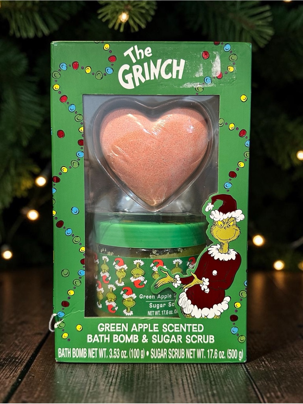 The Grinch Green Apple Bath Bomb & Sugar Scrub Set